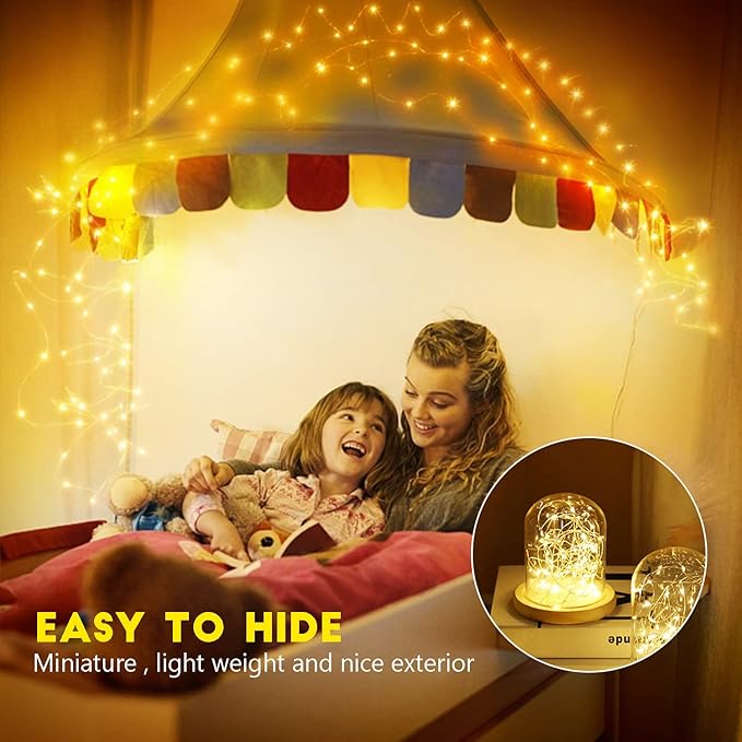 Brightown 24 Pack Fairy Lights Battery Operated String Lights - 7 ft 20 LED Mini String Lights Waterproof Silver Wire Firefly Lights for Vases Mason Jars DIY Crafts Plants Table Centerpieces Wedding