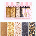 Confect Sprinkles- Red Carpet Glam Cake Decorating Sprinkles – Edible Black, White & Champagne Gold Dragees, Gold & Black Jimmies Mix – Sprinkle Mix for Cakes, Cupcakes, Cookies & Dessert Decoration- Vegan, Gluten-Free, Nut-Free, Soy-Free, Dairy-Free, ...