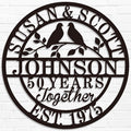 Personalized Wedding Anniversary Sign Gifts, Custom 50th 40th 65th 60th 25th 70th Anniversary Metal Sign, Wedding Gifts for Couples, Custom Name Sign, House Warming Gifts New Home