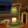 Candle Warmer Lamp with Timer & Dimmable 4-Level Brightness - Adjustable Height,for New Home Bedroom, Gifts for Women (Green)