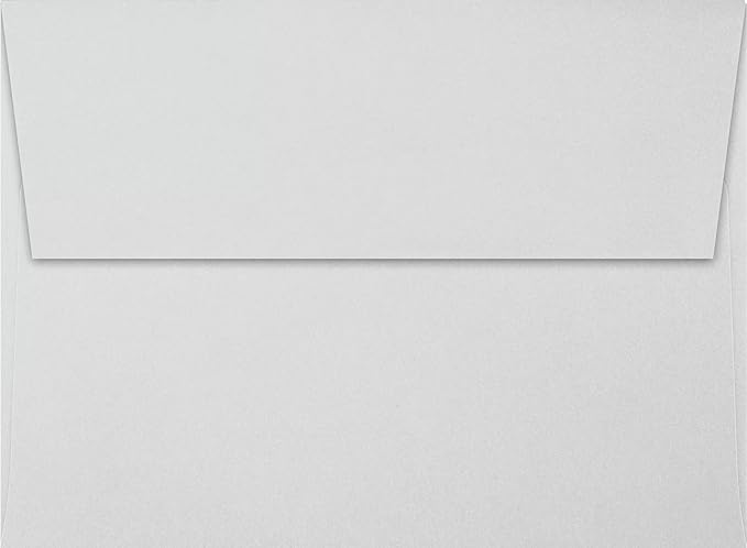 LUXPaper A7 Invitation Envelopes | Peel & Press | 5 1/4" x 7 1/4" | Gray | 80lb. Text | 100% Cotton | 50 Qty