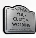 Custom Decorative Outdoor Waterproof Metal Signs, Personalized Aluminum Design 1 Metallic Silver 12x8 In