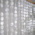 genuine capiz shell beaded curtain, white pearlescent 12, main product view