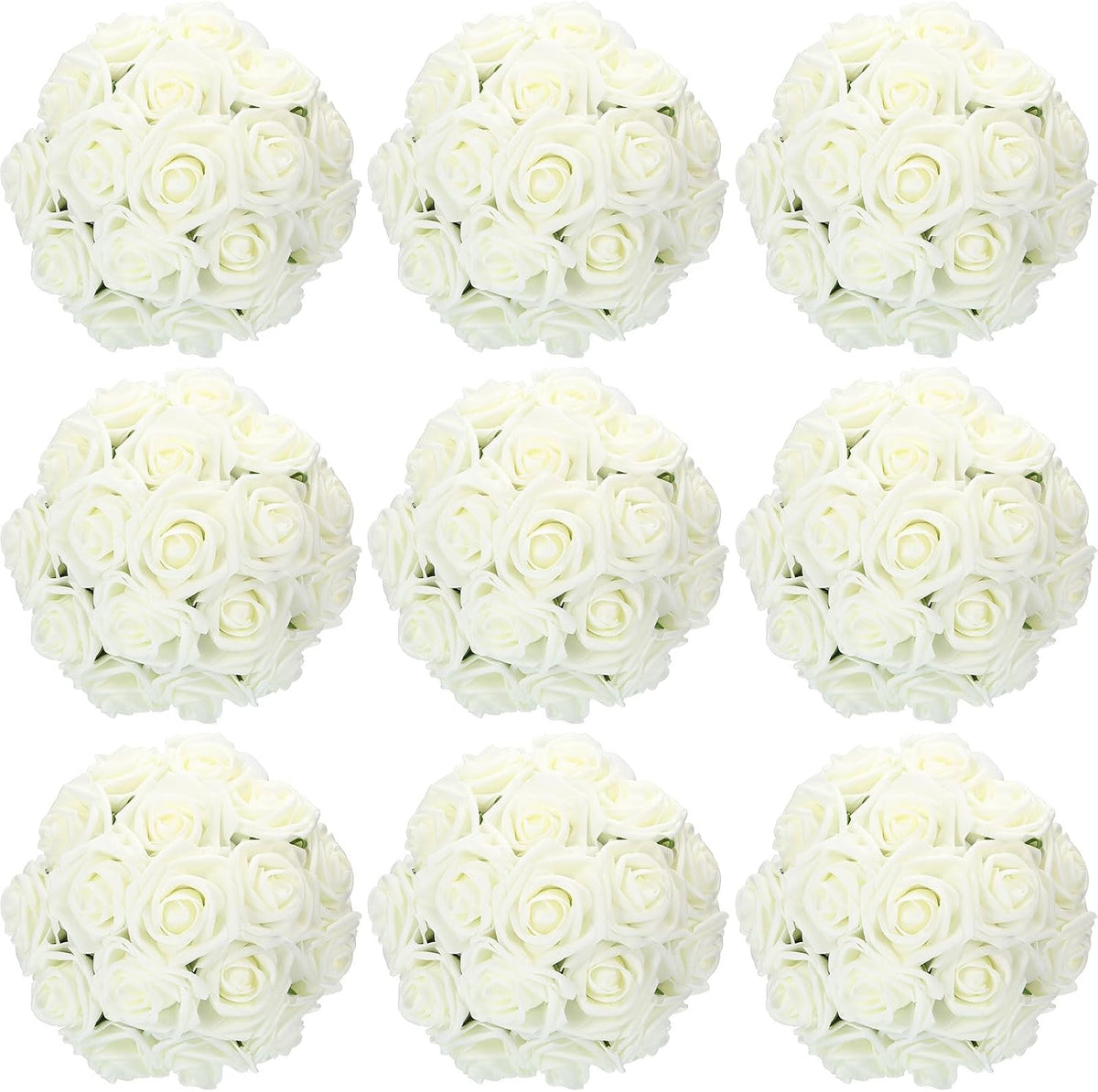 tigeen 200 pack white artificial roses with stems, main product view