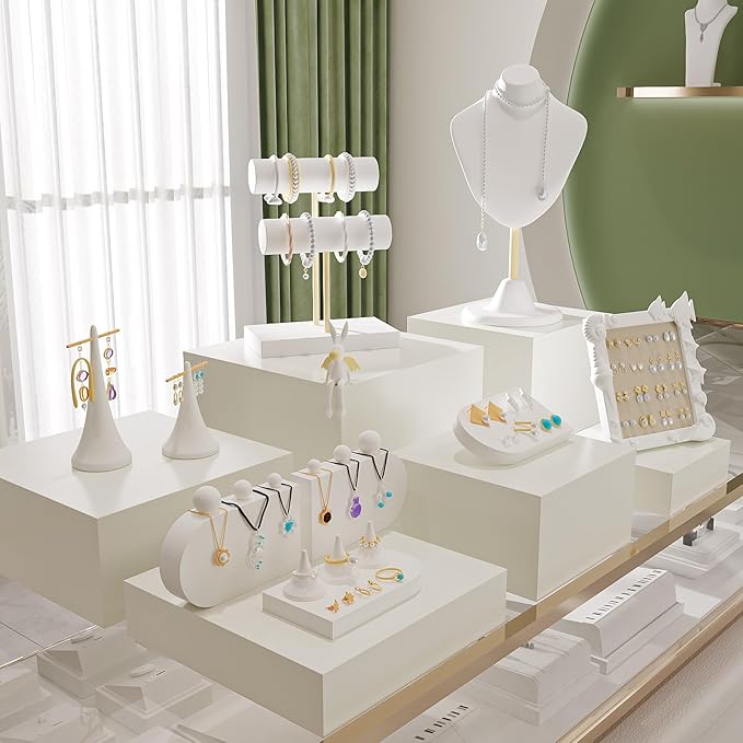 Buffet Risers, Food Risers for Buffet Table, Display Stand Shelf for Catering Dessert Collectibles Jewelry Figures Show, Acrylic Cube Display Nesting Risers with Hollow Bottoms,8,9,10", 3Pcs