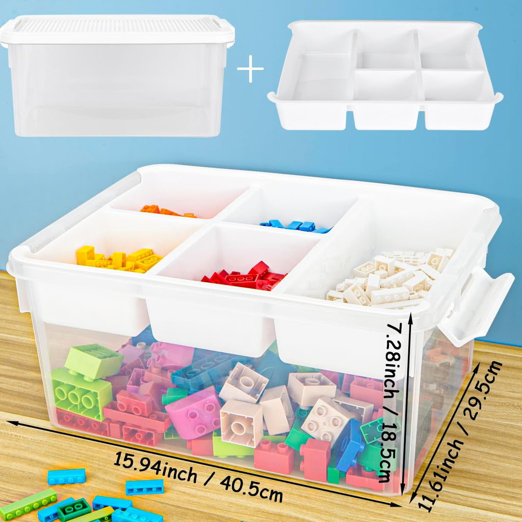 tergoo 17qt multipurpose plastic storage box with baseplate shown in use