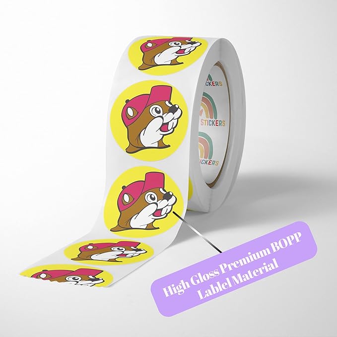 150 Custom Circle/Square BOPP Roll Labels- Personalized Stickers for Business Logo, Party, Wedding Favor, Baby Shower-Any Design Text + Image, Matte/Gloss Finish (1.5 Inch Circle)