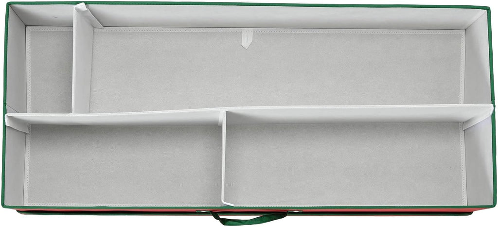 Household Essentials Holiday Gift Wrap Organizer with Lid, Red and Green