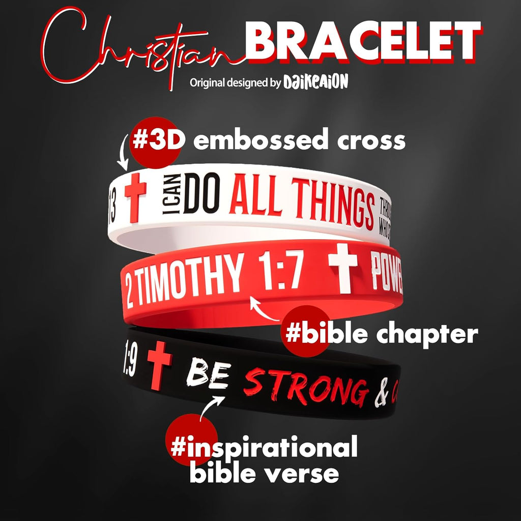60pcs Bulk Christian Silicone Wristbands with Inspirational Bible Verse – Scripture Bracelets Church Gifts, Sunday School Prizes, Party Favors