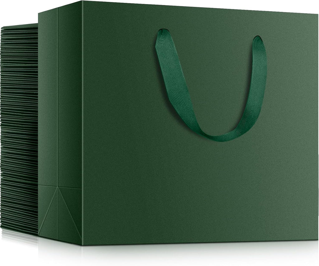 eusoar paper bags with handles, 50pcs 10.6"x3.1"x8.3" gift, main product view