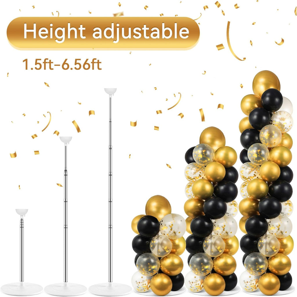 2 sets adjustable balloon column stand kit with, side view