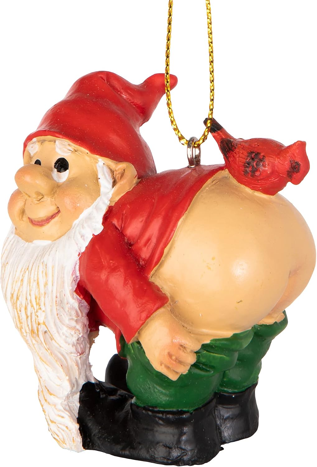 Design Toscano Christmas Ornament - Loonie Moonie Gnome, Garden Gnomes Figurine Statue, 2 Inch