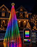 7ft outdoor christmas tree with lights, diy light, main product view