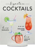 Signature Cocktail Sign | Acrylic Wedding Bar Menu | Bar Menu Sign | Bar Sign | 14" H x 11" W Black Acrylic Signature Drink Sign
