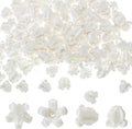 jutom 100 pcs white crown flower beads for, main product view