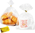 100 PCS Cellophane Treat Bags, Cidenbio 9x12 In Clear Cellophane Gift Bags with Twist Ties Plastic Goodie Bag for Party Favor Cookie Candy Popcorn Bakery Chocolate Gift Wrapping