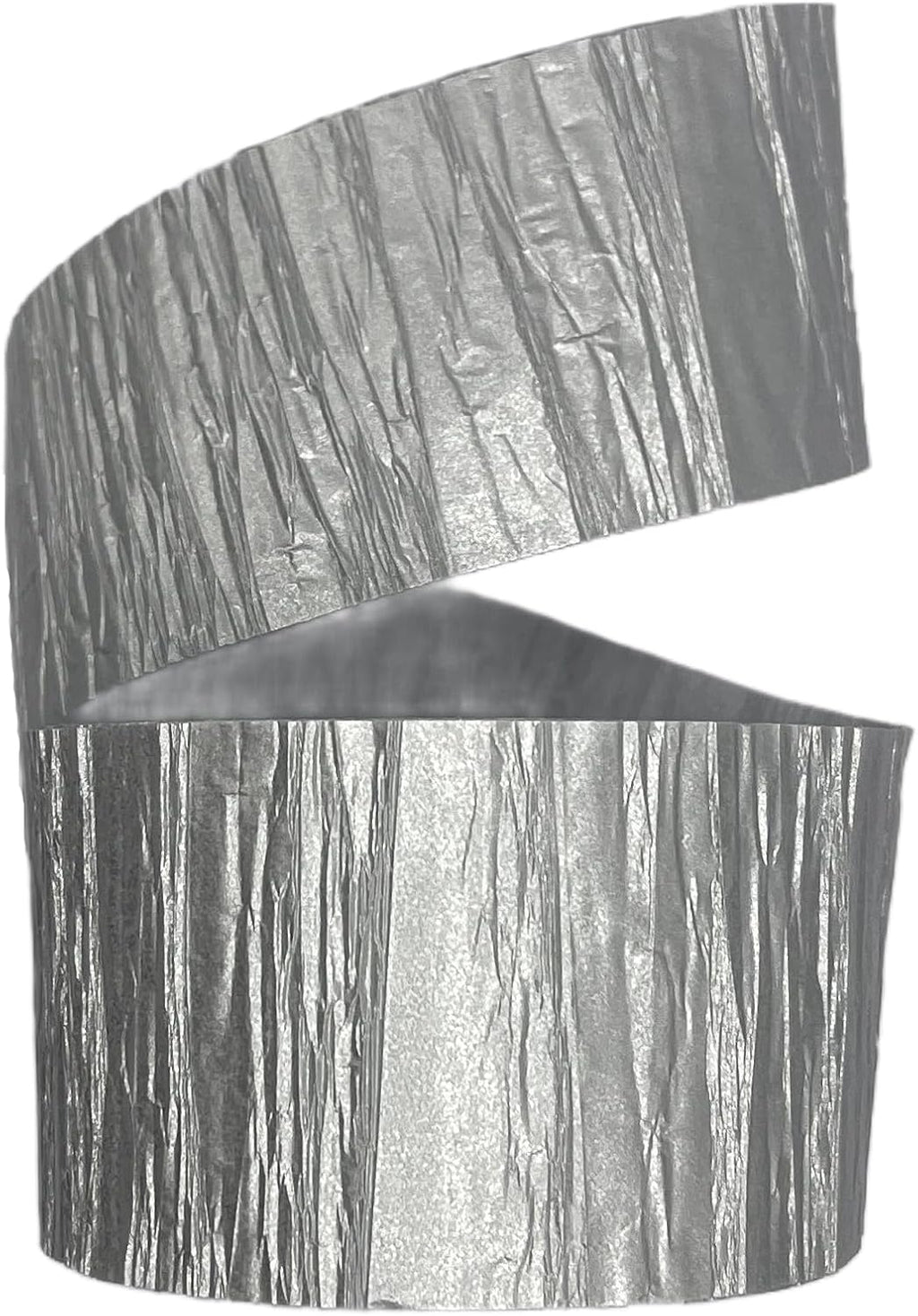 Purple and Silver Metallic Crepe Paper Color Streamers, 4 Rolls Total, Made in USA
