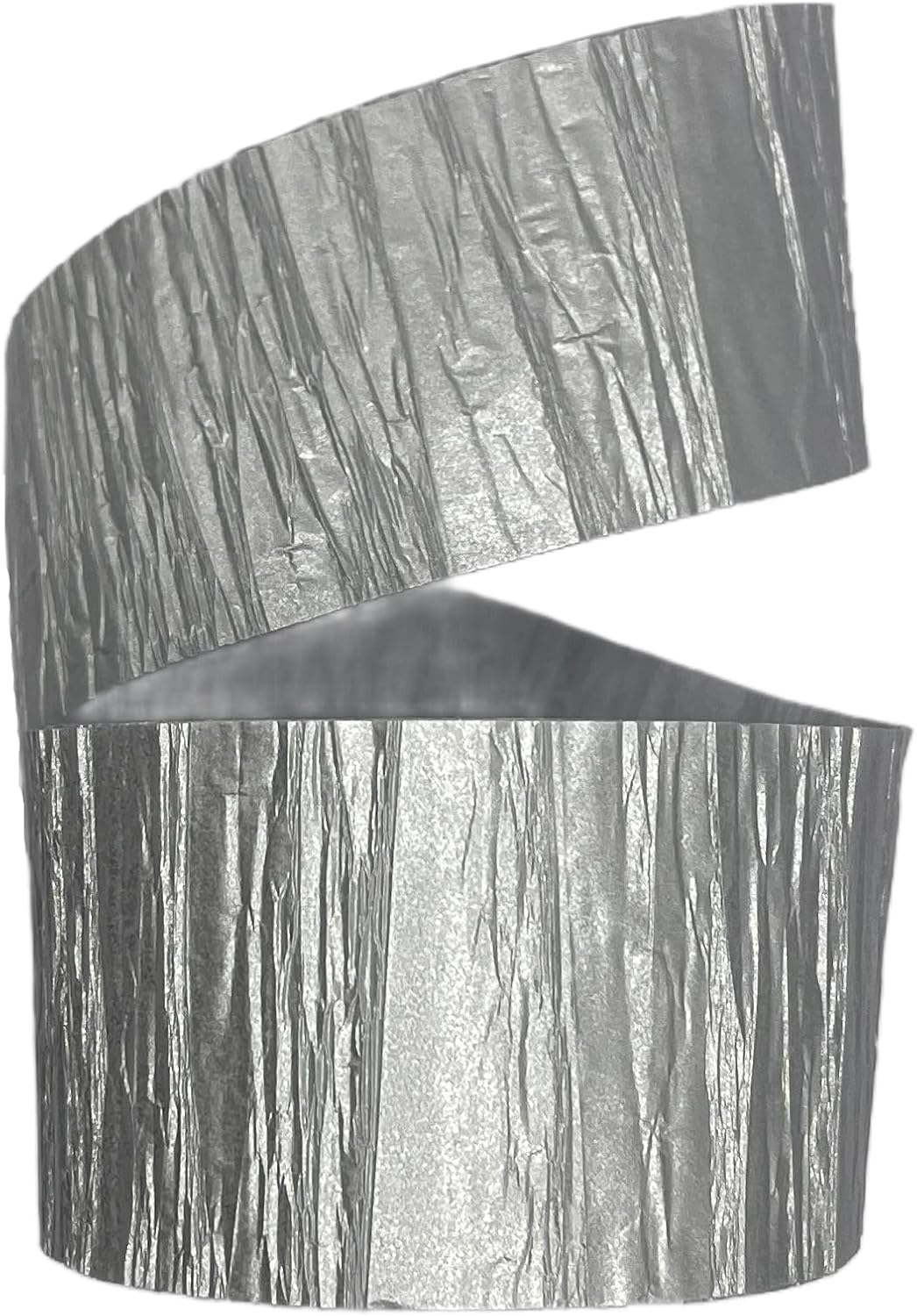 Purple and Silver Metallic Crepe Paper Color Streamers, 4 Rolls Total, Made in USA