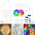 AerWo Lighted Balloon Arch Kit 8.2FT & 6FT, Free Bending Top Half Balloon Arch Stand with Base, Floor Frame for Wedding Birthday Party Baby Shower Yard Lawn Home Halloween Decorations