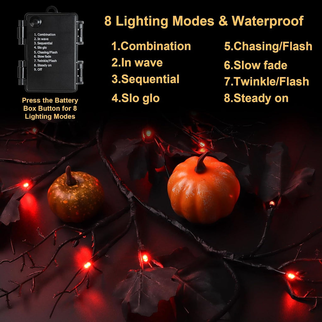 9 ft 72 led willow vine twig decor showing dimensions