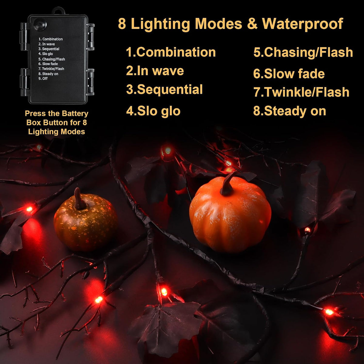 9 ft 72 led willow vine twig decor showing dimensions