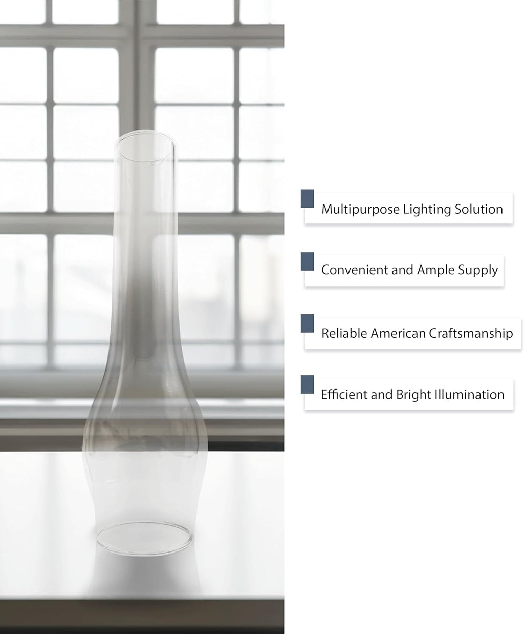 Light of Mine: 3" x 12" Replacement Oil Lamp Chimney – Clear Heat-Resistant Glass Chimney for Hurricane & Antique Oil Lamps