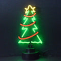 christmas tree with garland neon sculpture, main product view