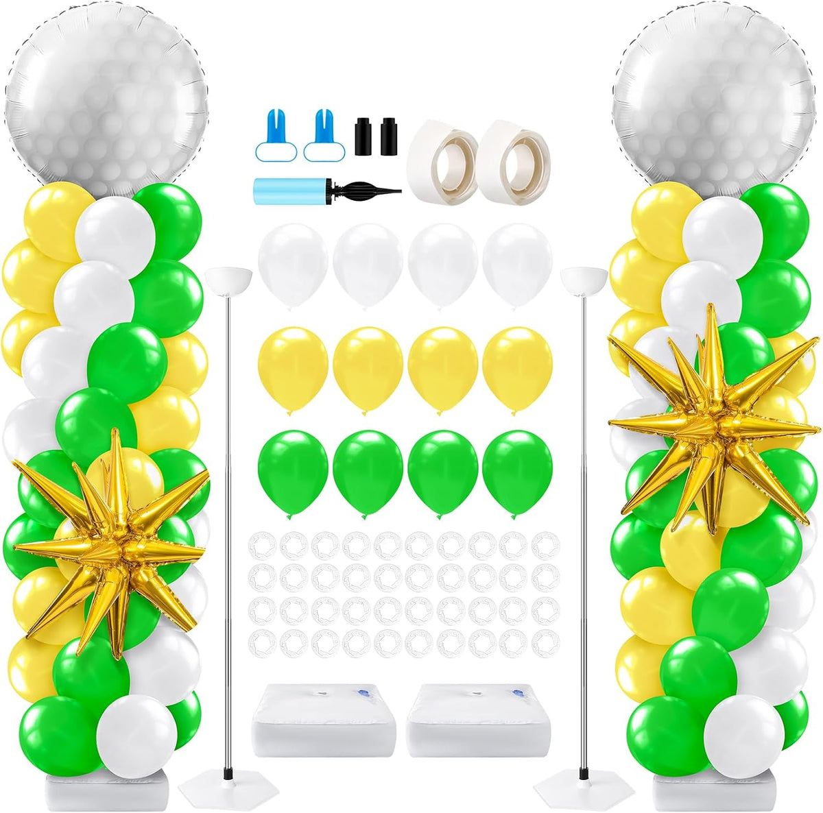 kasyat 2 sets golf balloon column stand kit, main product view