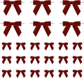 Christmas Bows - 24 Pcs Burgundy Velvet Bows for Christmas Tree, Wreath, Gift Wrapping, Crafts, Wedding, Party, Twist Tie Bows for Treat Bag Bakery Candy Bags, Home Decor (Burgundy)