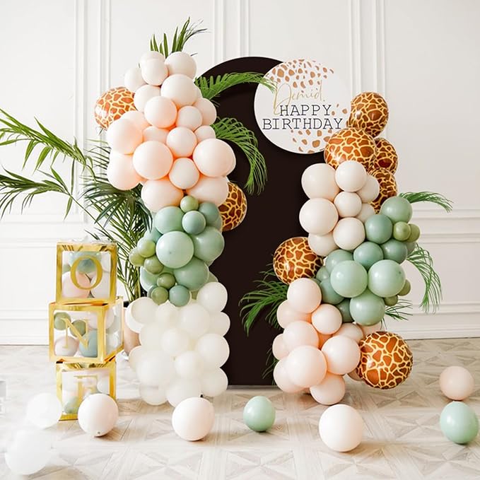 LEBENGURU Upgraded 7.2FT Wedding Arch Cover, Brown Spandex Fitted Arch Backdrop Cover, Round Top Chiara Stand Covers for Birthday Party Baby Shower Banquet Balloon Décor