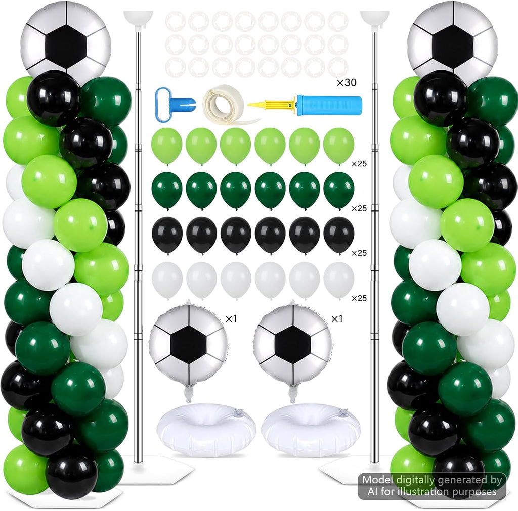 2 sets soccer balloon column stand adjustable sports, main product view