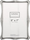 5 x 7'' Premium Alloy Silver Photo Frame - High-End Decor 7x5'' Picture Frames with Velvet Backing,Hi End Décor Metal Frames