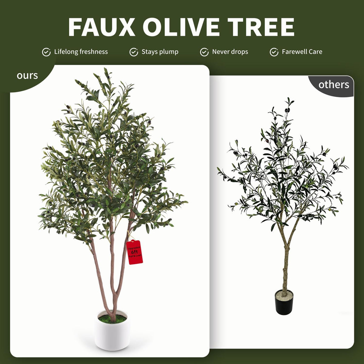 6ft olive tree artificial indoor plant,fake olive tree,lifelike, package contents