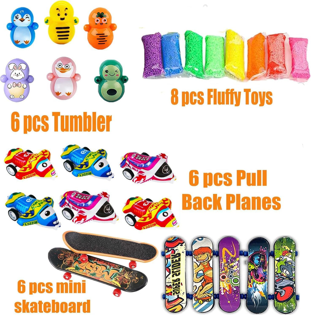 129 PCS Party Favors for Kids, Pop Fidget Treasure Box Toys, Classroom Prizes, Pinata Filler Goodie Bag Stuffers, Treasure Chest, Carnival Prize Box Toys for Boys Girls