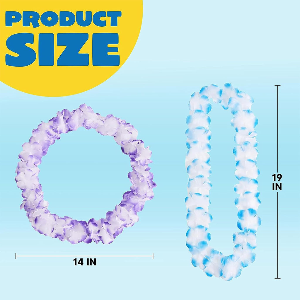 JOYIN Toy 36 Counts Hawaiian Leis Bulk, Tropical Flower Lei Hawaiian Lei Beach Hawaii Luau Party Favor Decoration Packs Party Supplies(3 Dozen)