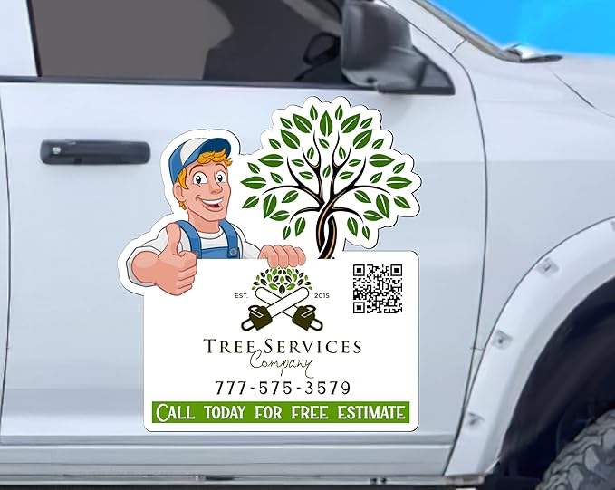 Custom Car Magnet Sign | Personalized Logo for Your Car Van Truck | Advertise Your Business | Large Size |Professionally Printed