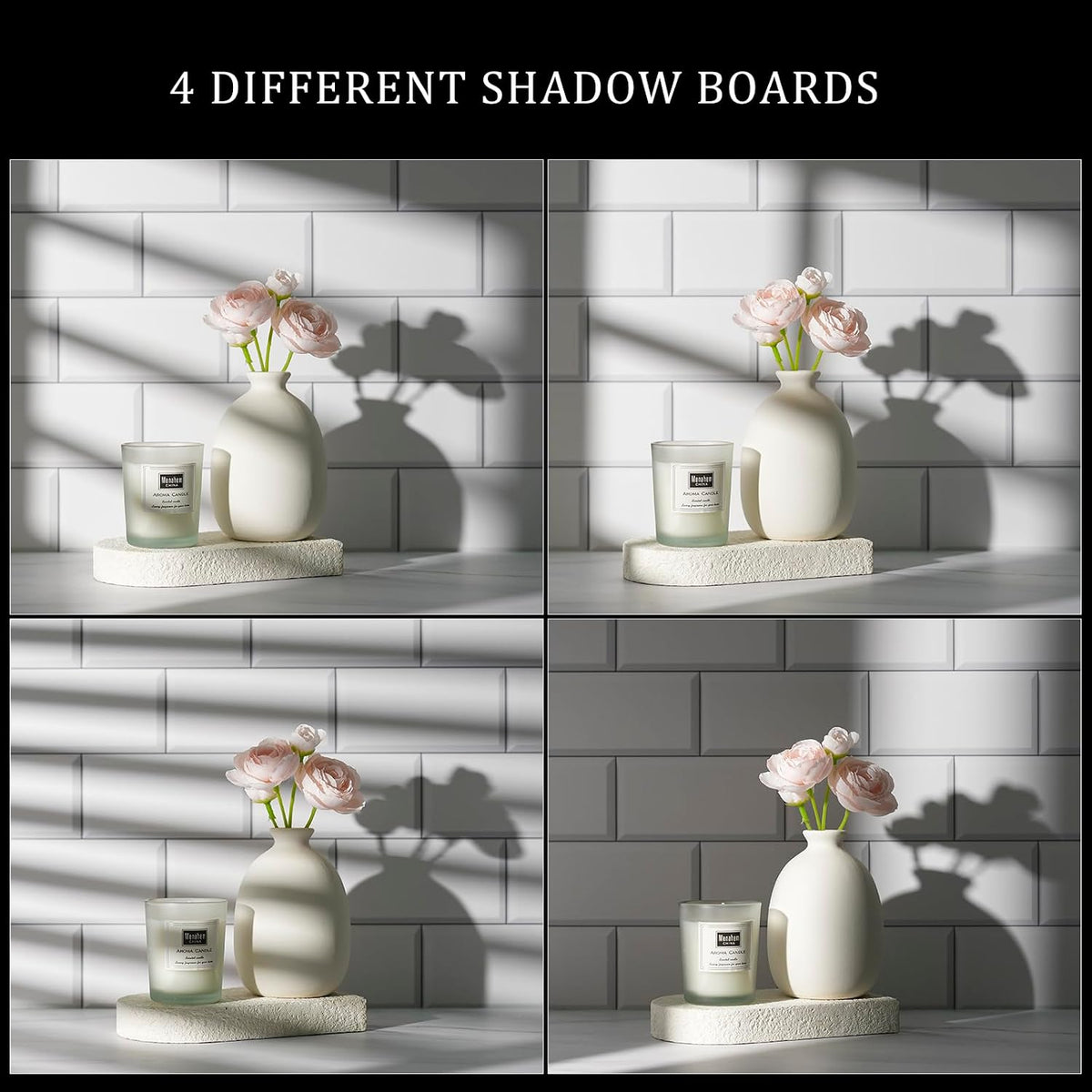 Photography Backdrops with Shadow Boards, 23x35in, 10 Pcs Background Paper