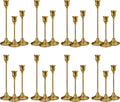 NLBTW Taper Candle Holders Bulk, Set of 24 Brass Gold Vintage Candle Sticks Holder Decor Home Decor Centerpieces for Table Festive Wedding Decorations