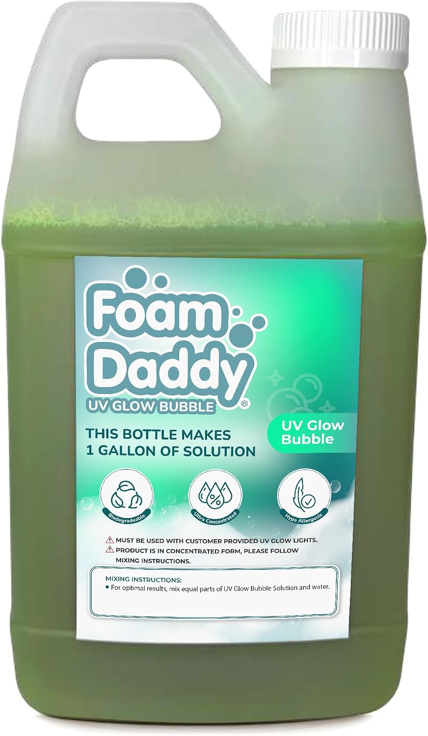 FoamDaddy UV Glow Bubble Solution – Professional Strength Ultra-Concentrated ...