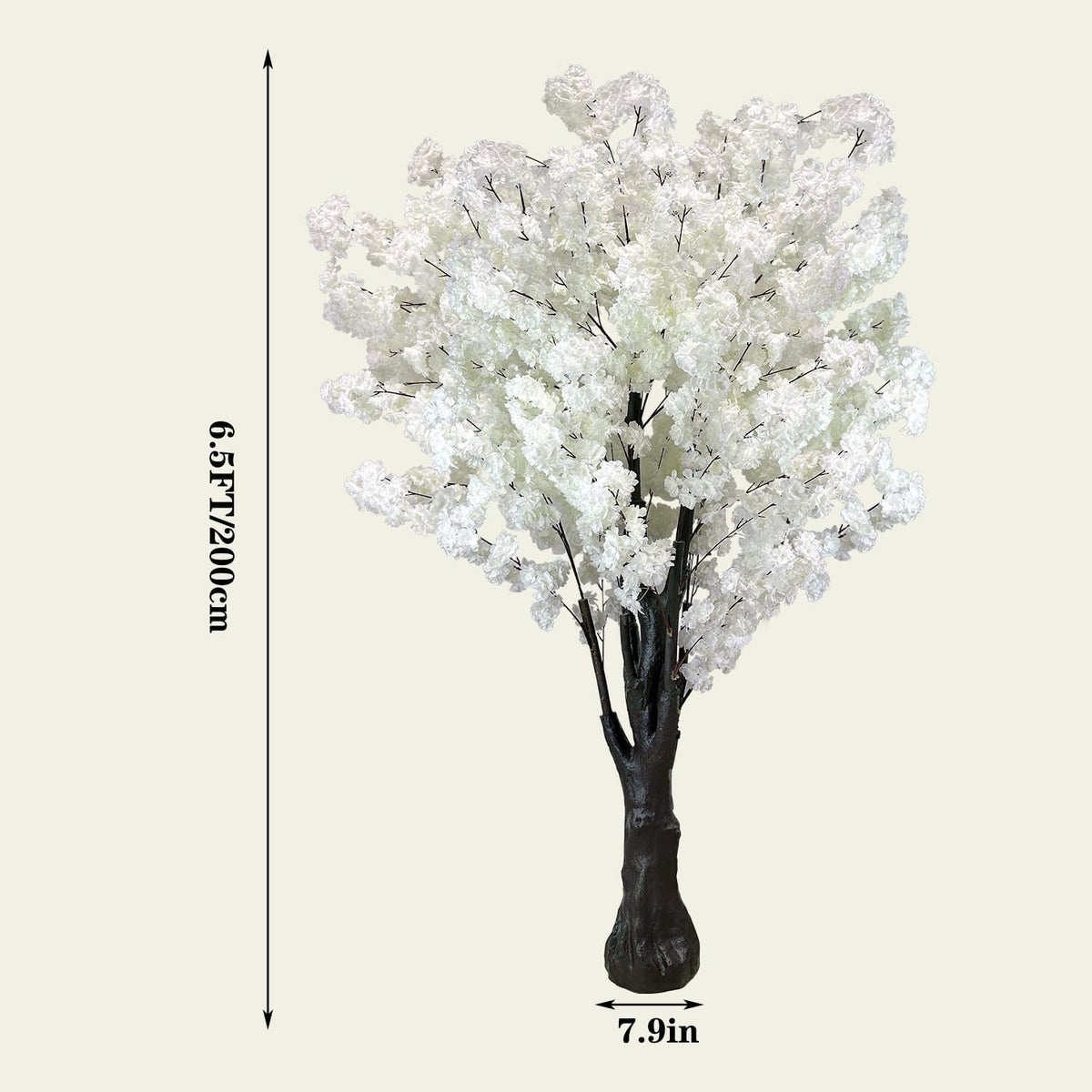 White Artificial Cherry Blossom Tree for Home, Wedding, Office, Living Room -...