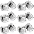 Farmlyn Creek Silver Napkin Rings Set of 12-1.8 in Round Polished Zinc, Bulk Napkin Ring Holders for Cloth & Paper - Table Decor for Weddings & Parties
