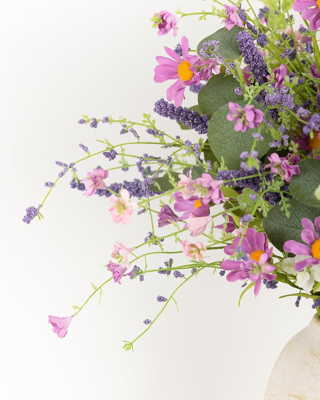 20" artificial flowers bouquet for vase indoor, 6, package contents