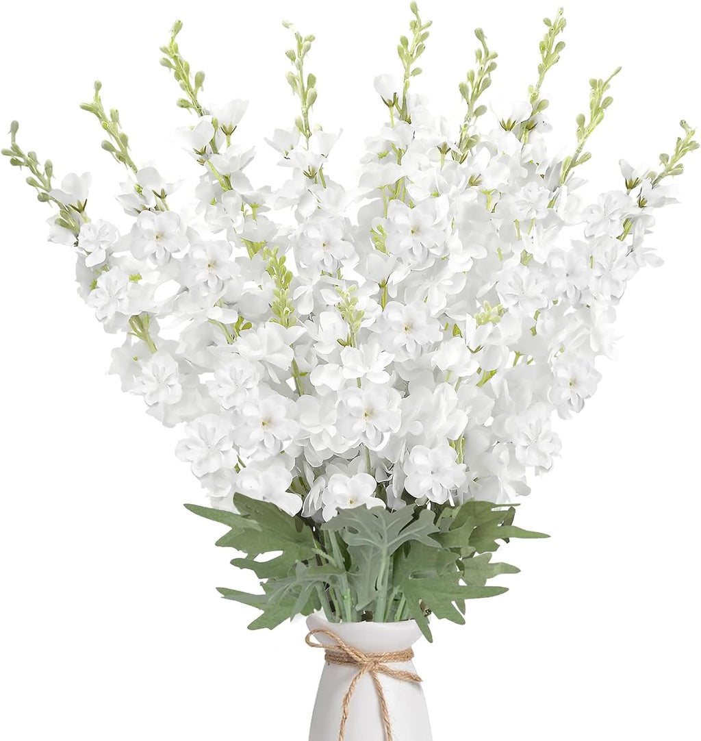white delphinium artificial flowers 33.5" long stem wedding, main product view