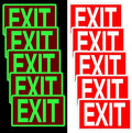 10 Pcs Glow in the Dark Exit Signs for Business 12 x 7 Inch Photoluminescent Signs Stickers for Indoor Outdoor for Business, Office, Warehouse (Without Arrows)