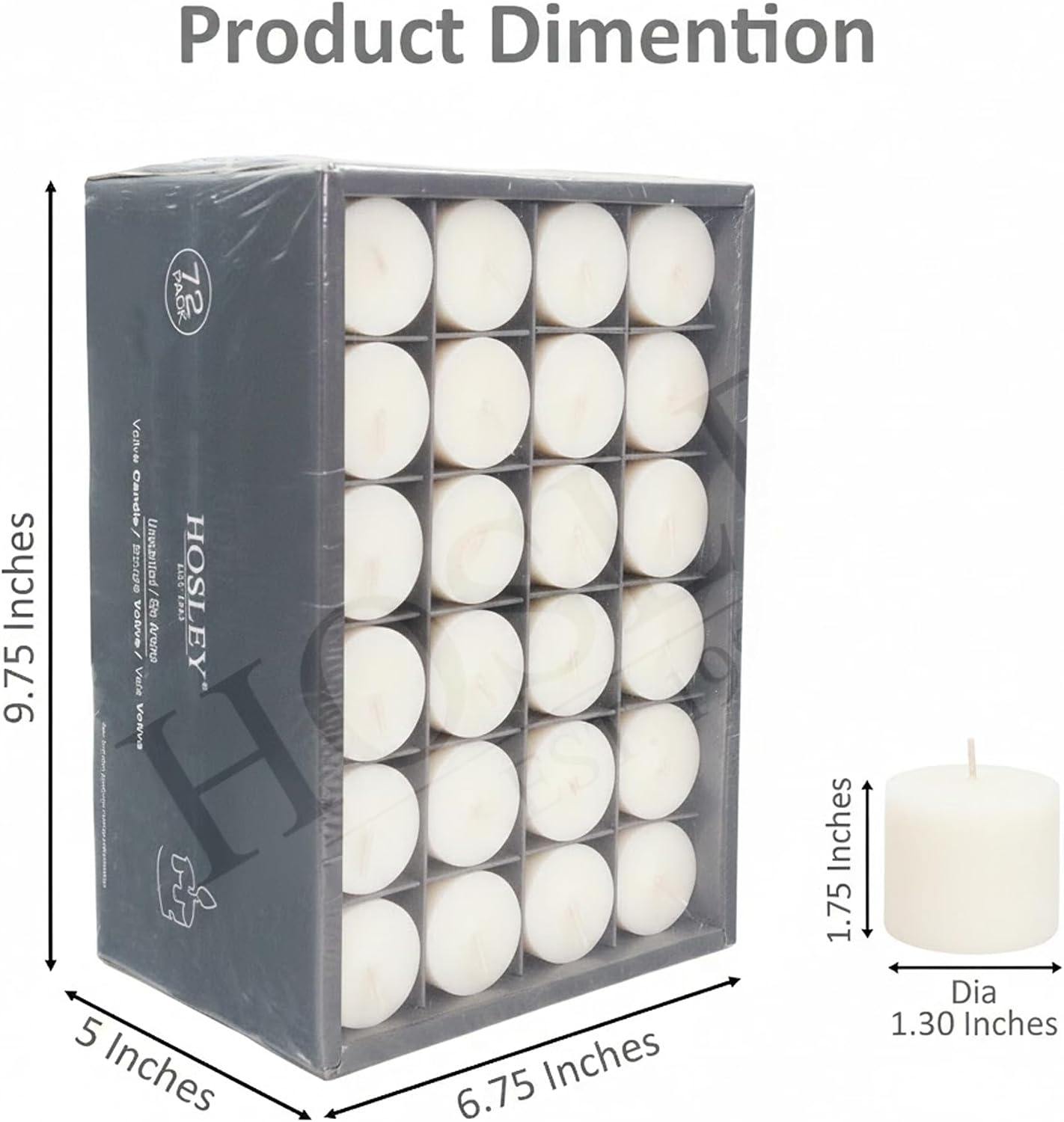 Hosley Unscented White Votive Candles, 72-Pack – Clean-Burning, Long-Lasting 10-12 Hour Burn – Ideal for Weddings, Home Décor, Spa, Events – Bulk Value for Versatile Use