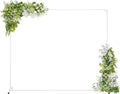 Walensee 7.9FTx6.6FT White Wedding Arch Backdrop Stand, Adjustable Square Metal Arch Frame for Ceremony Party Birthday Baby Shower Bridal AnniversaryGarden Balloon Photo Decoration