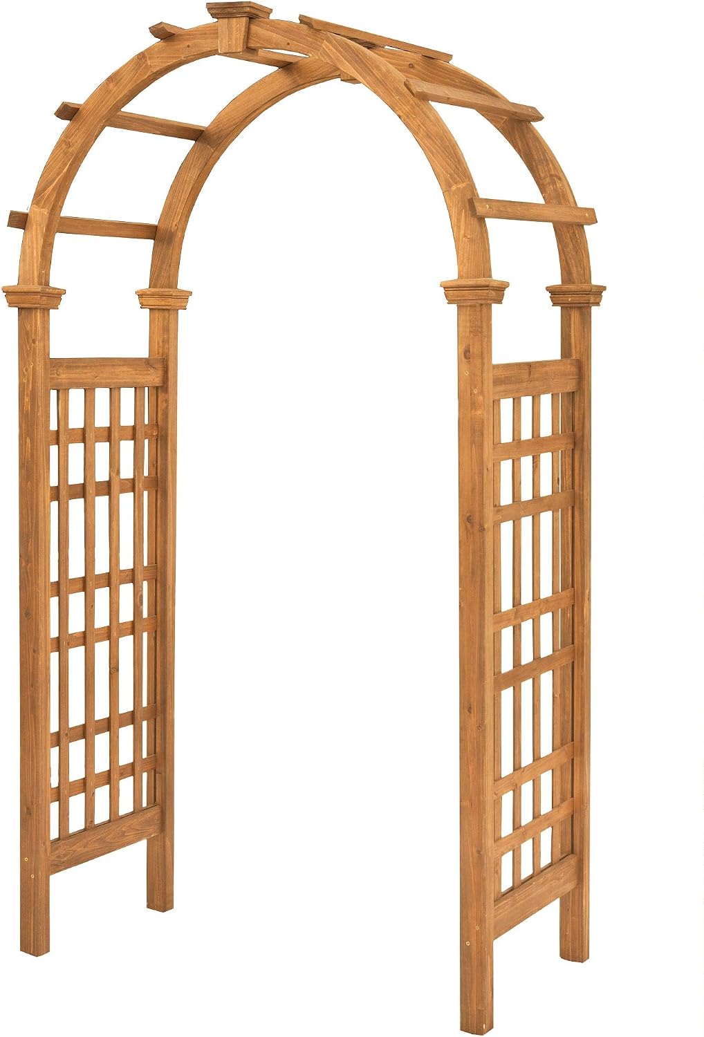 rosewood 47"w x 89"h cedar arbor showing dimensions