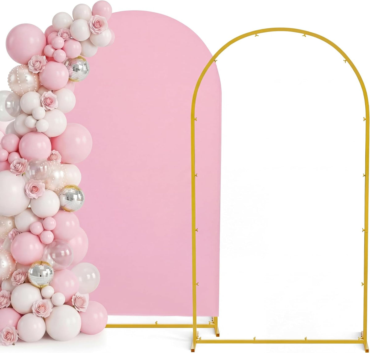 7.2ft metal arch backdrop stand and cover set, main product view