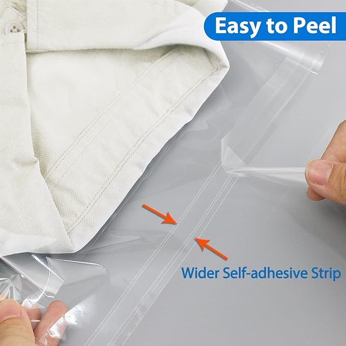 PigPotParty 9"x12" Cellophane Bags, Clear Plastic Gift Bag, 100 Pcs Self Sealing Cellophane Bags for Packaging Clothing, T Shirts, Party Favors, Gift, Small Business
