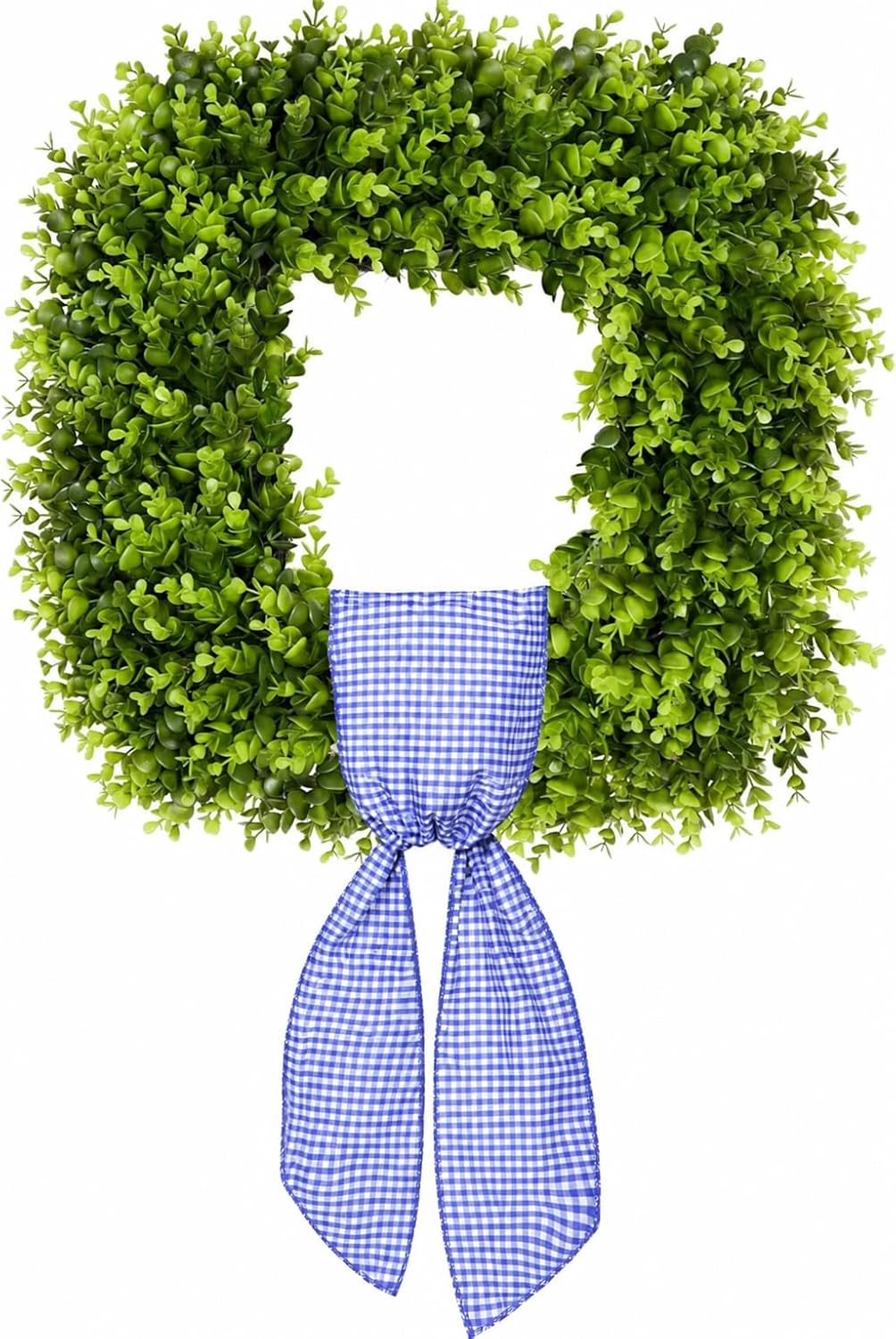 24'' large square green boxwood wreaths for front, main product view